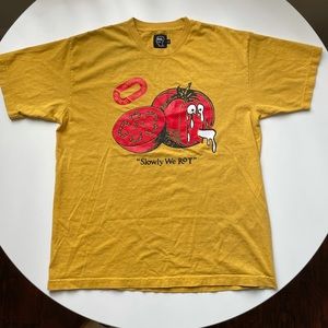 Brain Dead Slowly We Rot yellow tee